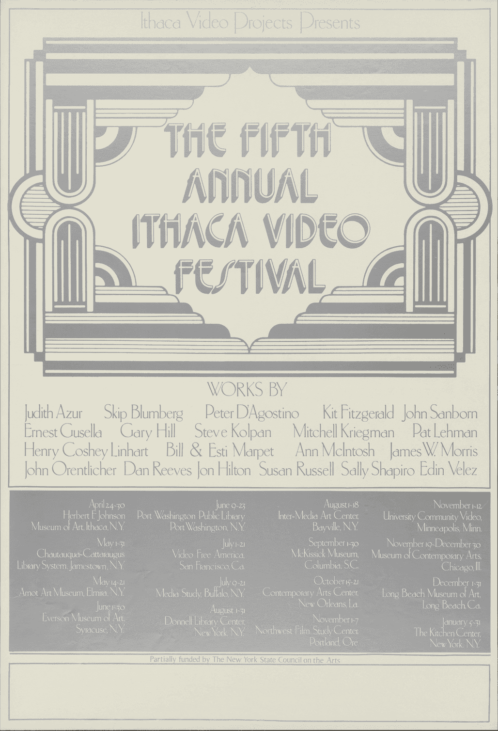 The Fifth Annual Ithaca Video Festival, 1980