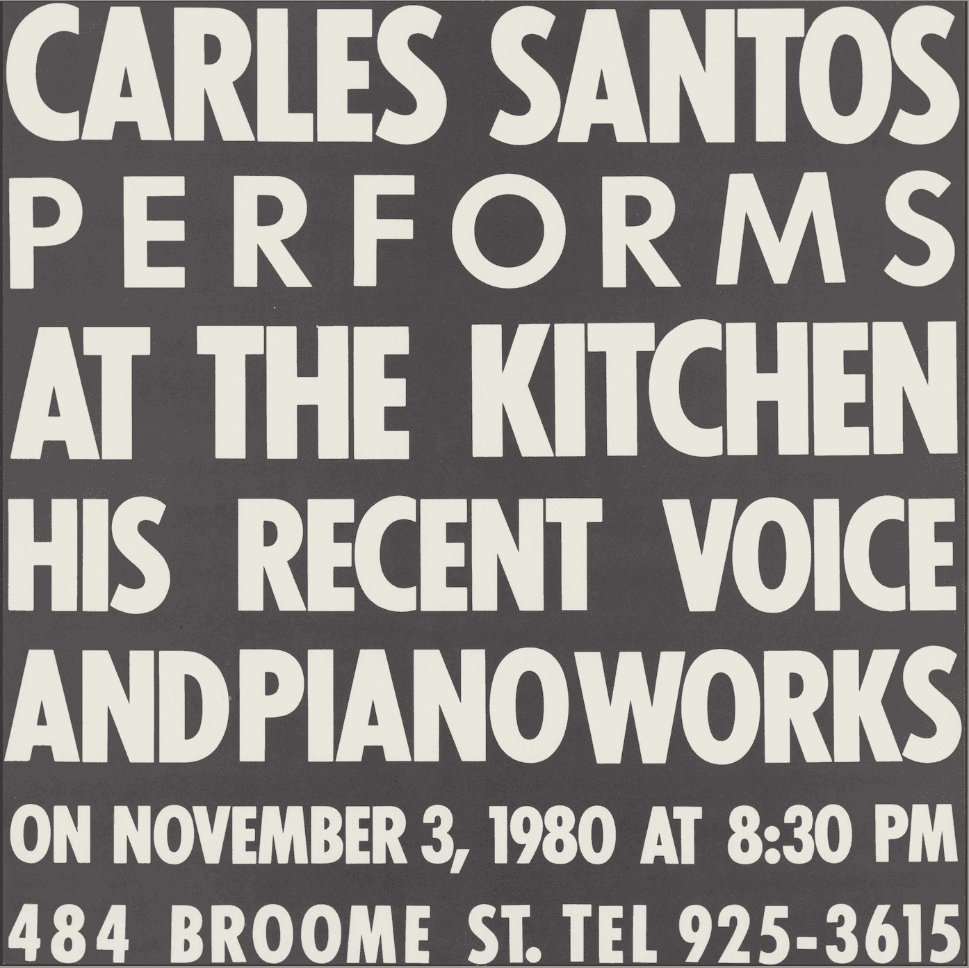 Recent Voice and Piano Works, 1980